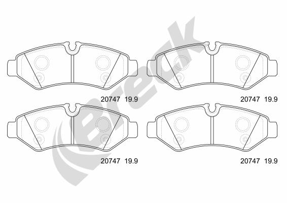 Set placute frana,frana disc 20747 00 653 00 BRECK